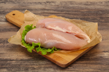 Raw chicken breast ready for cooking