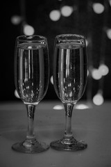 Glasses on a background of illumination