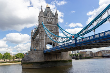 Fototapeta na wymiar famous london bridge tower on thames