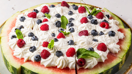 Summer Party Food - Serving Watermelon with Berries