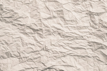 Beige wrinkled paper. Zero waste, reuse concept. Abstract art background. Copy space.