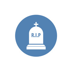 Grave icon flat. Illustration isolated vector sign symbol
