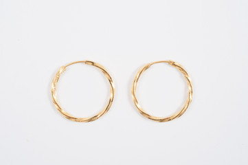 Loop gold earrings.