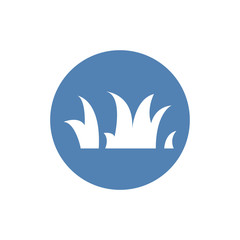 grass icon in a flat design. Vector illustration eps10