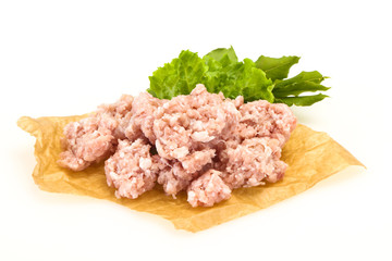 Homemade pork minced meat for cooking