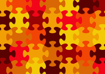 Abstract background from bright puzzle pieces. The composition is a complete puzzle.