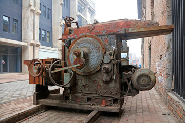 Fototapeta na wymiar abandoned mechanical equipment