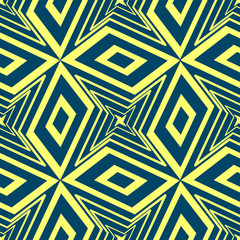 Graphic drawing of yellow lines on a green-blue background