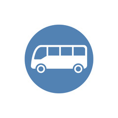 Bus icon symbol vector. on white background