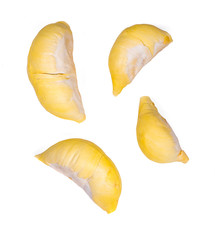King of fruits, durian on white background