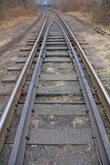 Fototapeta na wymiar Old railroad tracks