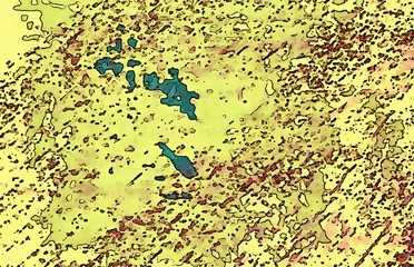 Colorful grunge abstract background, classic vintage effect, scratches and old paint splashes.