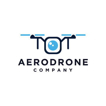 aero drone camera photography vector icon logo design