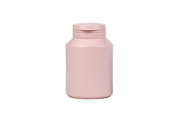 Pink plastic jar