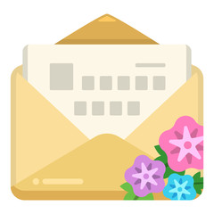 手紙（レター・便せん・封筒・メール）のイラスト