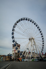 Ferris wheel in Dusseldorf Christmas old town