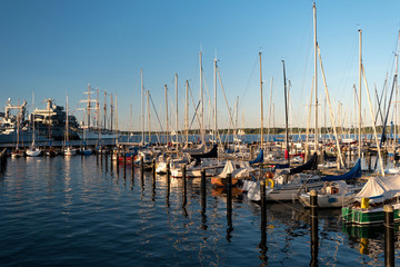 Marina in Kiel during the Kiel Week