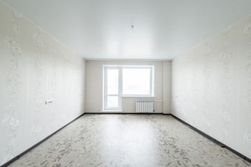 Russia, Moscow- June 13, 2018: interior room apartment. standard repair decoration in new building