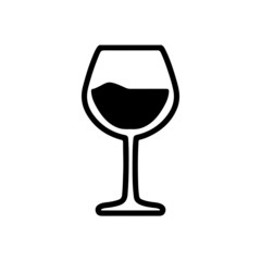 glass of wine isolated on white background