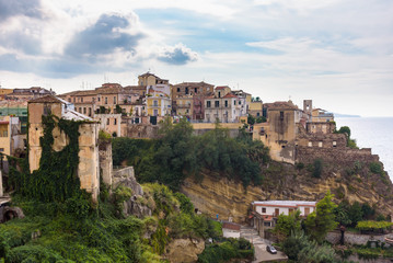 Fototapeta na wymiar Aerial view of Pizzo town in Calabria