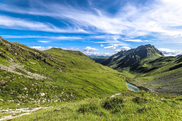 Fototapeta na wymiar Hiking In The Carnic Alps of Austria Carinthia