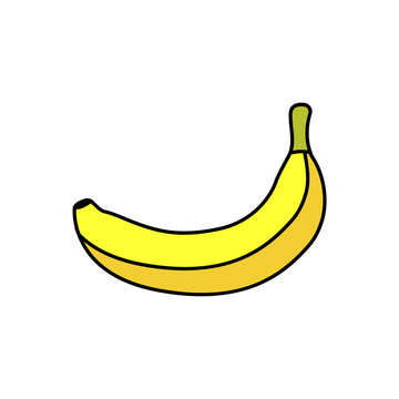 Banana illustration. Vector. Flat design.