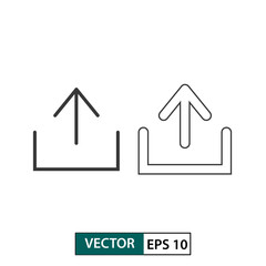Upload vector icon set. Isolated on white. Vector illustration EPS 10
