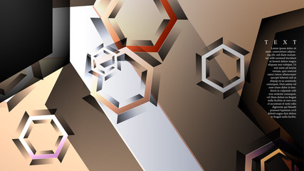 abstract vector background with gradient hexagon shapes. the background is suitable for anything. eps 10