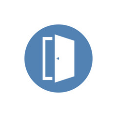 Open the door icon. Simple illustration isolated for graphic and web design.