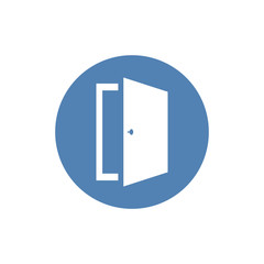 Open the door icon. Simple illustration isolated for graphic and web design.