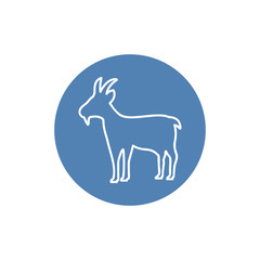 Goat linear icon. Modern outline Goat logo concept on white background. Suitable for use on web apps, mobile apps and print media.