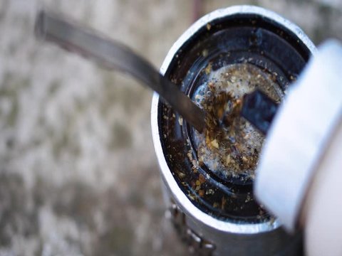 Drinking mate in the morninig
