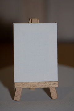 Small white blank easel