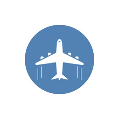 Aircraft icon. Airplane Sign. Flat vector illustration on white background. EPS 10