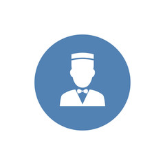 Bellman icon. Concierge symbol Simple flat symbol. Perfect pictogram illustration on white background.