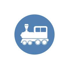 Vector illustration of a tooth of a steam locomotive. Train symbol. Simple flat symbol. Perfect pictogram illustration on white background.