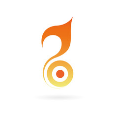 Vector image of a silhouette of a twinkle. Vector logo on the theme of fire.
