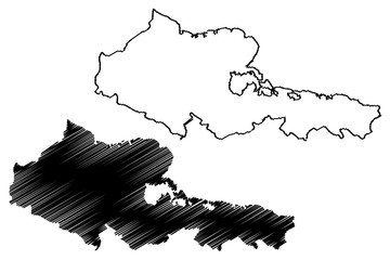 Holguin Province (Republic of Cuba, Provinces of Cuba) map vector illustration, scribble sketch Holguin map