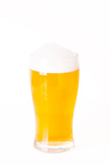 Drink concept glass of beer mockup isolated on white background with clipping path