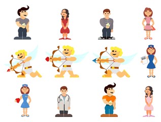 a selection of lovers and angels over Valentine's Day color