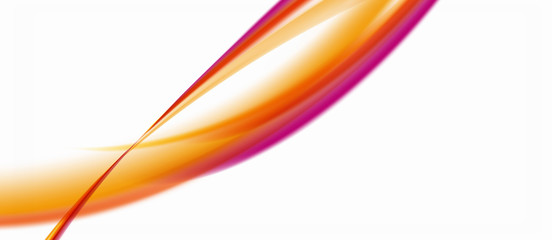 Trendy abstract wave blur pattern, multicolored lines on white background for wallpaper design. Colorful background vector. Creative vector element.