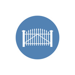 Fence vector icon in trendy glyph style design. Vector graphic illustration. Fence icon for website design, logo, and user interface. EPS 10