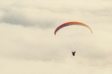 paraglider in the sky