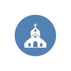 Church icon. Flat design style. vector church icon illustration isolated on white background, graphic design vector symbols. Eps10