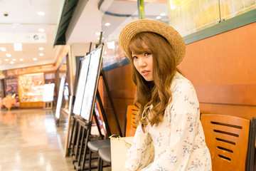 Berry cute Japanese young woman.