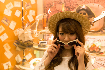 Berry cute Japanese young woman.