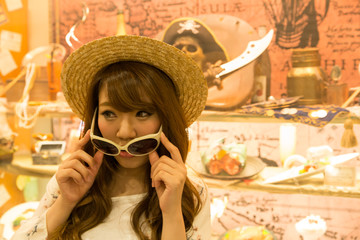 Berry cute Japanese young woman.