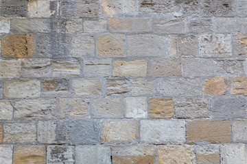 Fortress wall of hewn stone blocks