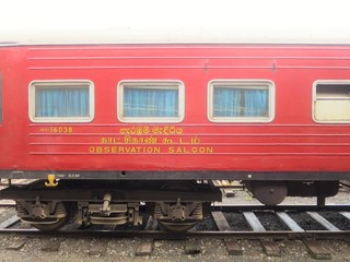 Fototapeta na wymiar train carriage in hill country Sri Lanka