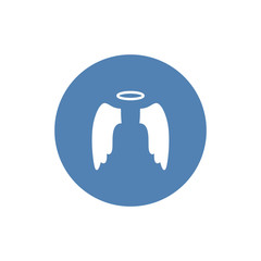Angel wings and halo icon. Vector illustration, EPS10.